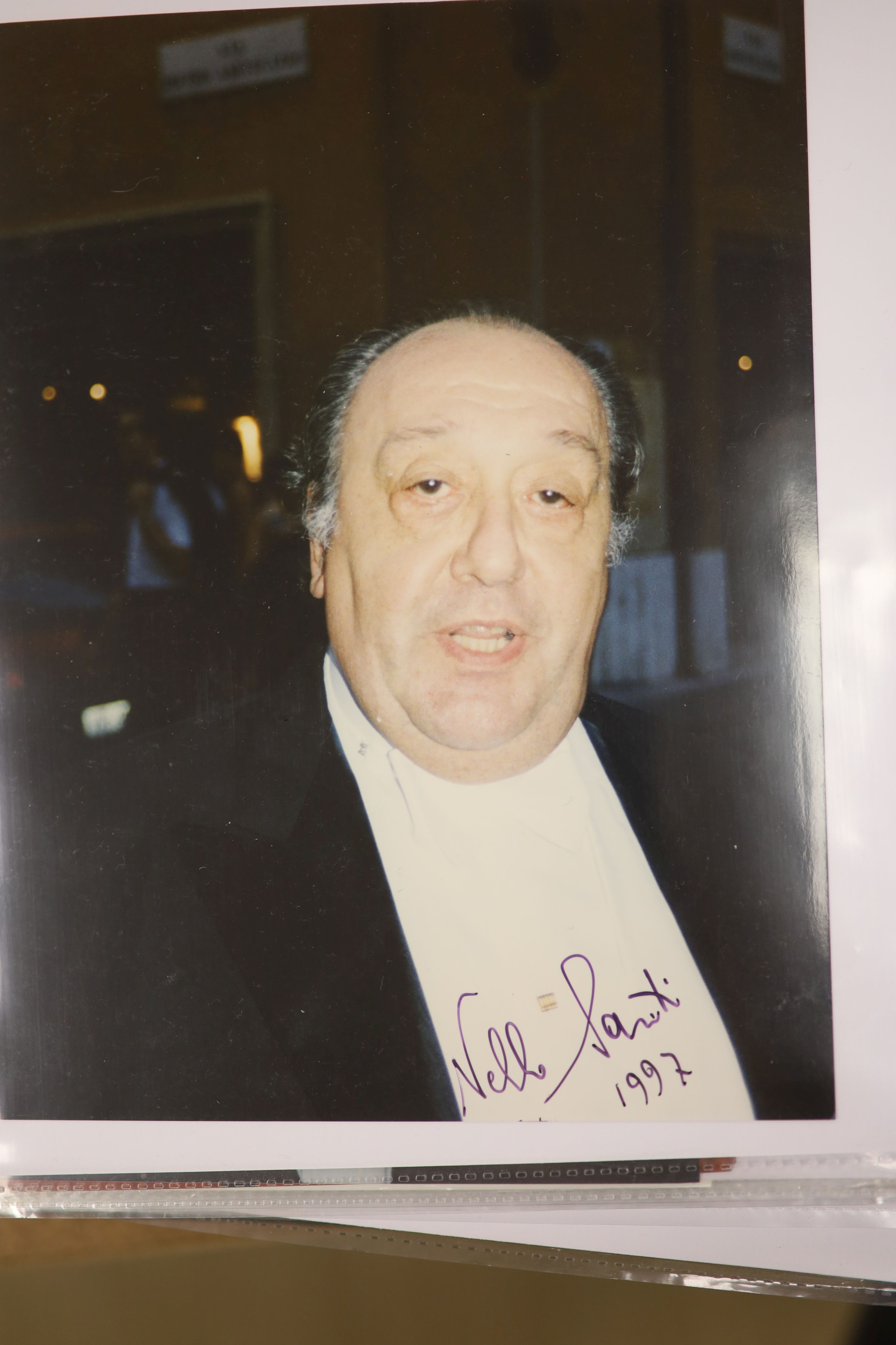 Album of more than 100 signed photographs of classical music singers, instrumentalists and conductors